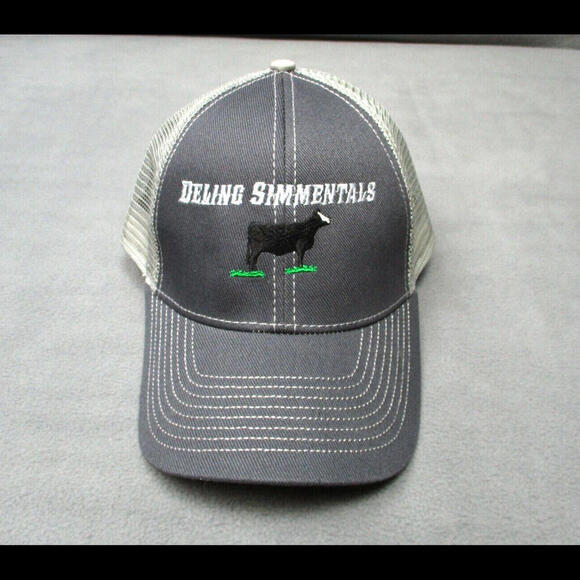 Other - Deling Simmentals Trucker Hat, Gray Cap w/ Bull, Dolliver, Iowa
